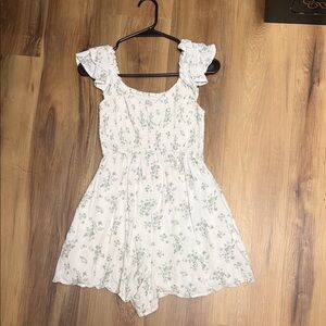 Floral White Romper Hollister